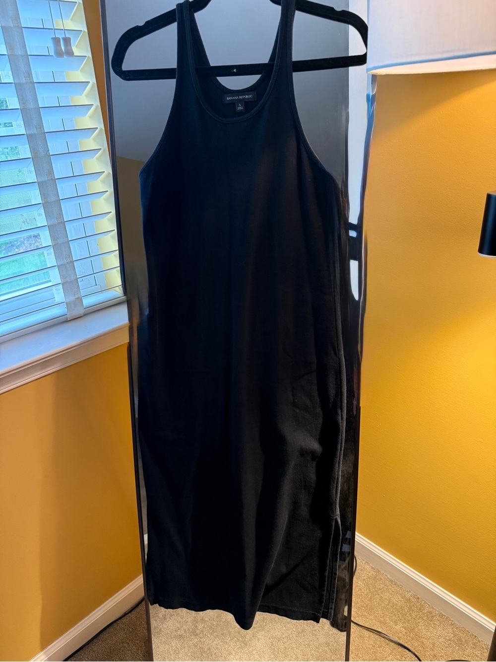Banana Republic Black Racerback Midi Dress